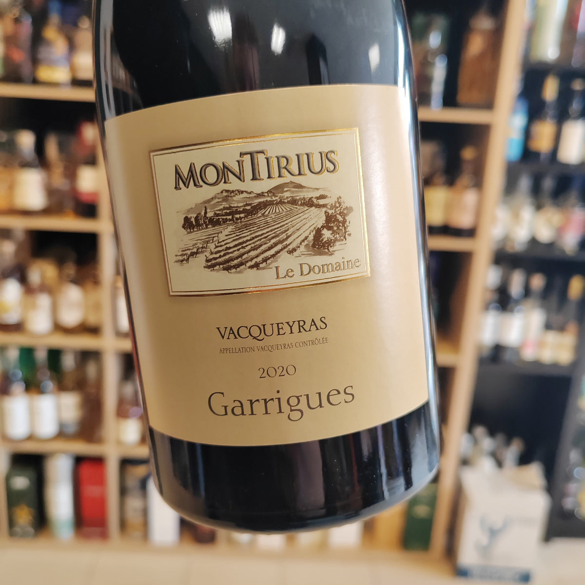 Bouteille Vin rouge AOC Vacqueyras Rouge Montirius Garrigues 2020, Côtes du Rhône