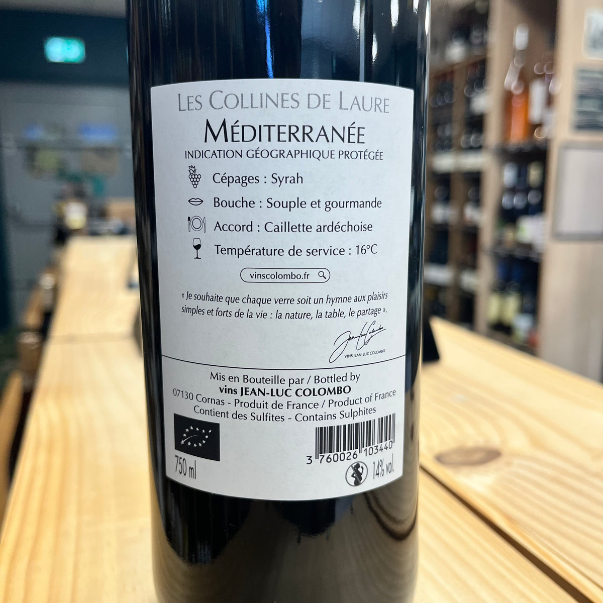 Bouteille Vin rouge Les Collines de Laure 2023, Côtes du Rhône