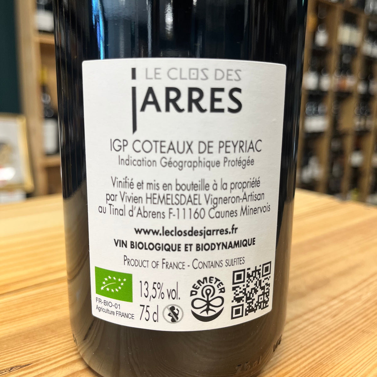 Bouteille d'Insouciance 2023 – Le Clos des Jarres, IGP Coteaux de Peyriac