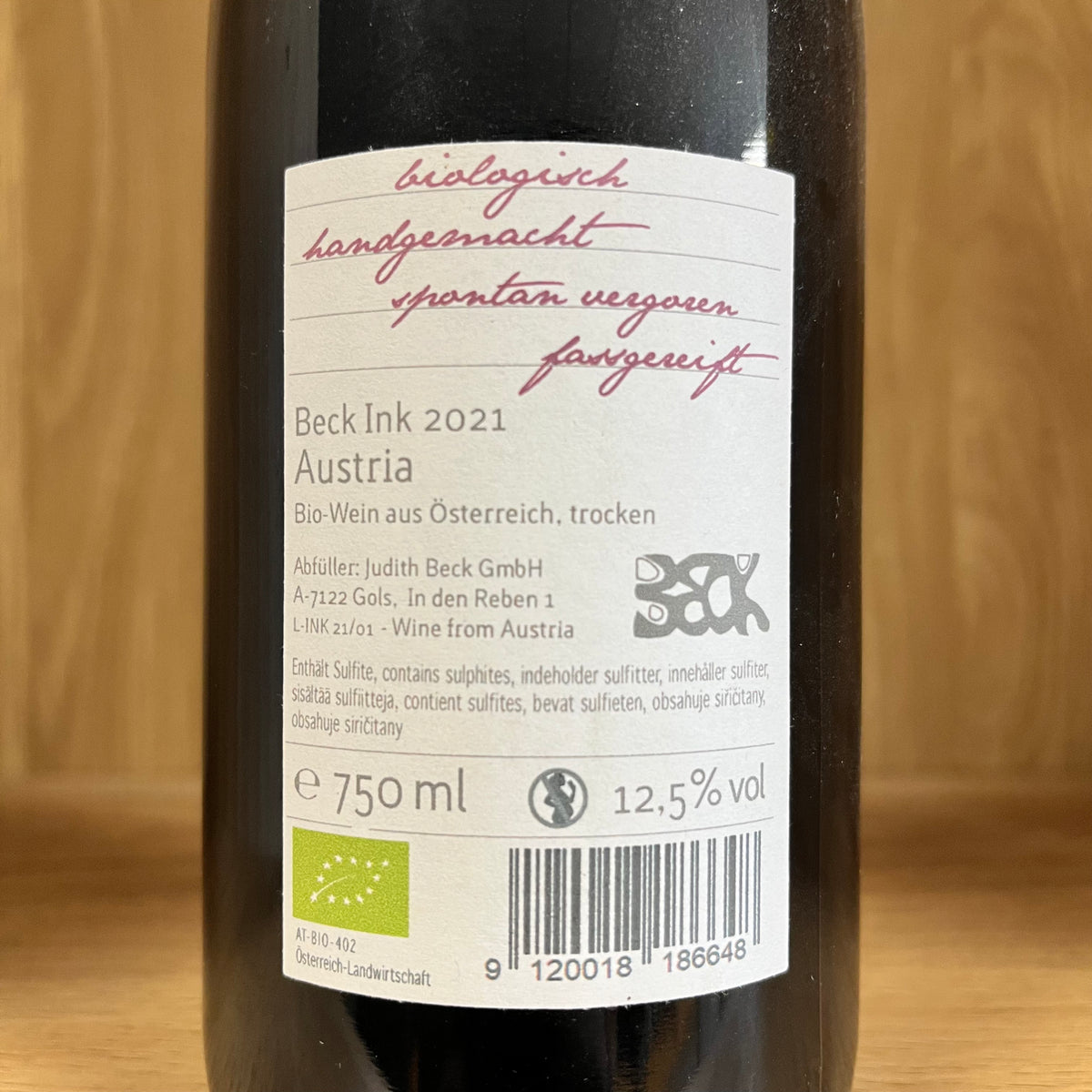 Bouteille Vin rouge Beck Ink 2021, Autriche