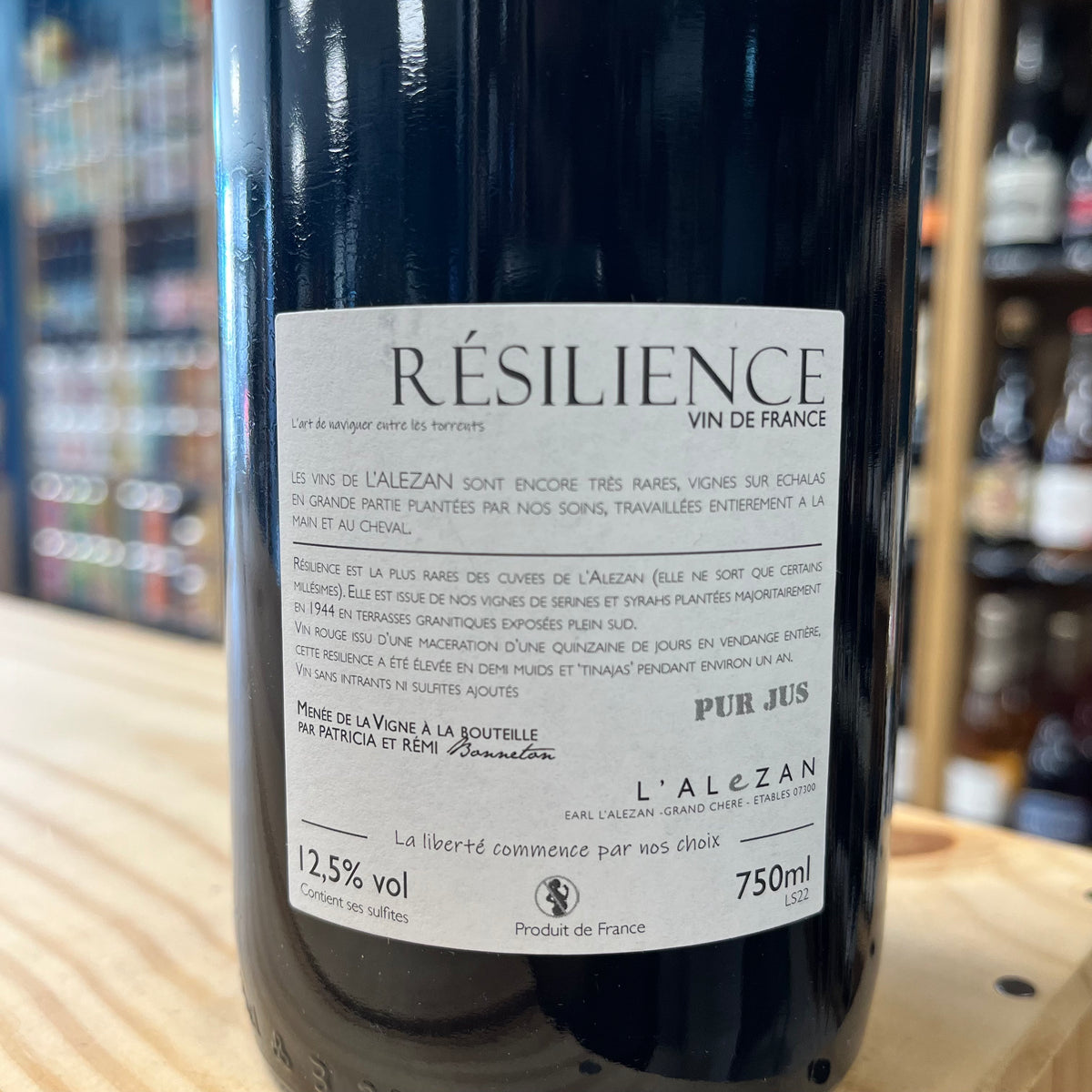 Bouteille de Résilience 2022 – Domaine de l'Alezan, Ardèche
