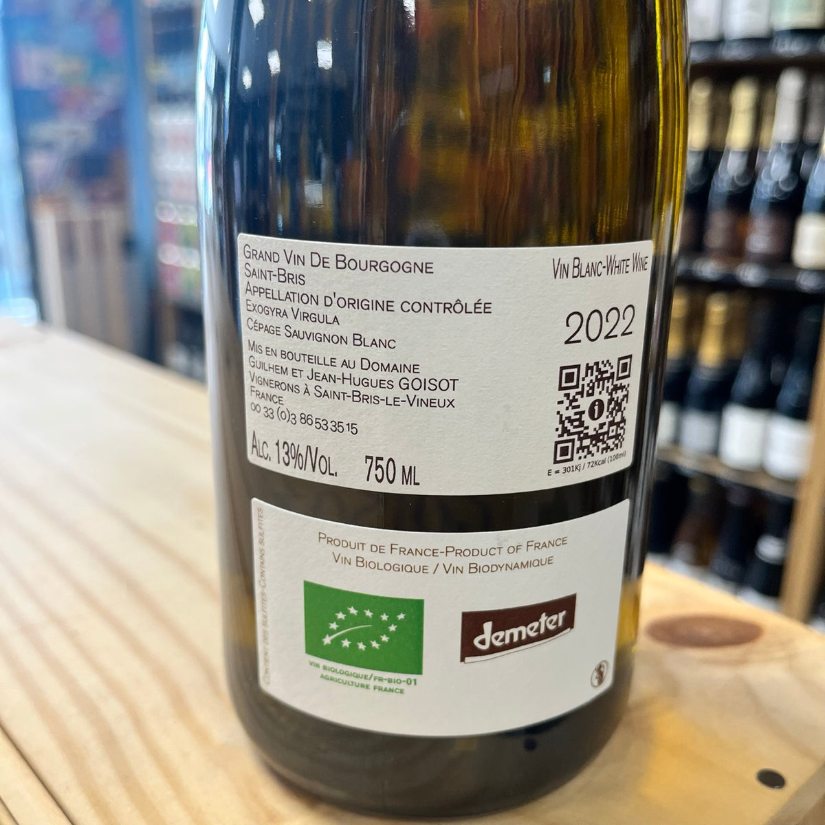 Bouteille d'Exogyra Virgula 2023 – Domaine Goisot, Saint-Bris