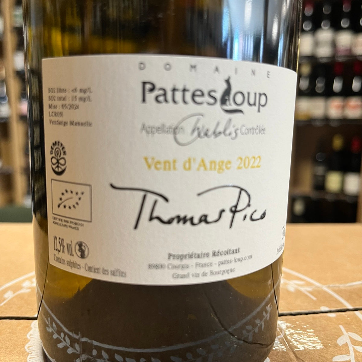 Bouteille Vin Thomas Pico (Pattes Loup) 2022, AOC Bourgogne