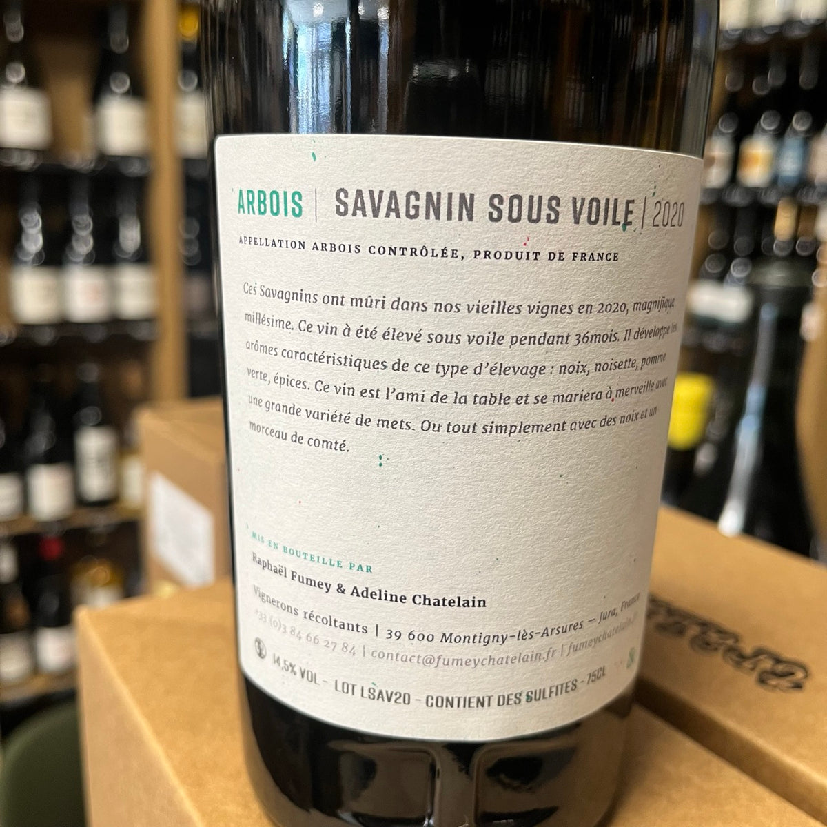 Bouteille Vin Arbois Savagnin Sous Voile 2020, Jura