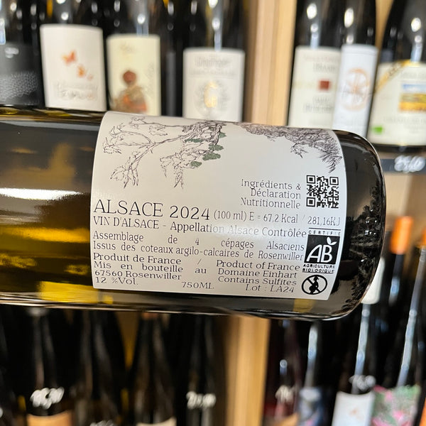 Bouteille Vin blanc Einhart 2023, AOC Alsace — nature