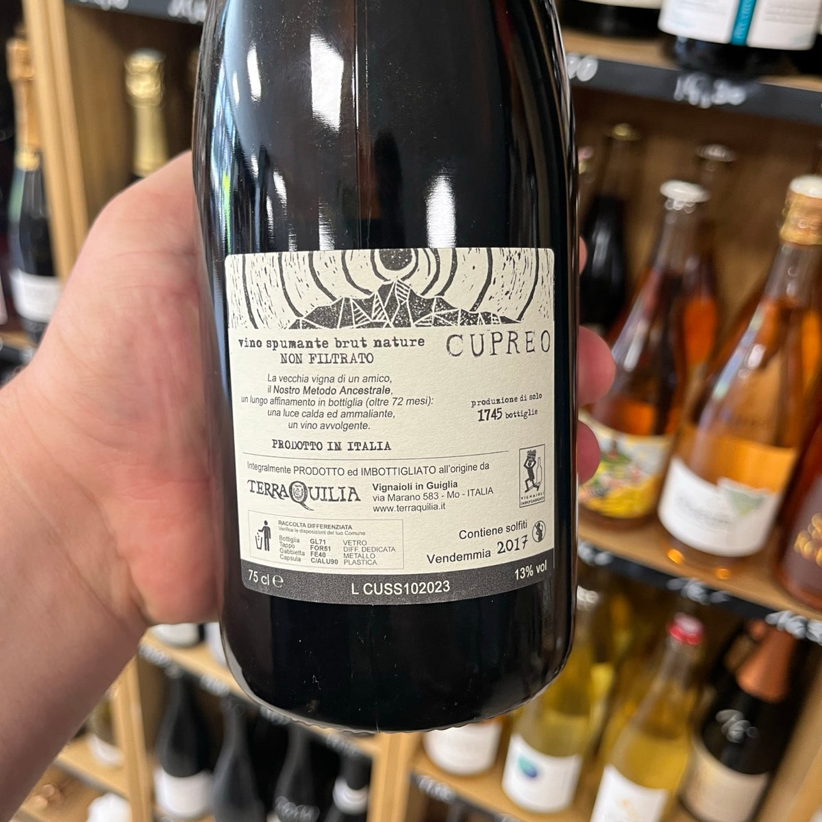 Vin effervescent Cupreo Spumante Brut 2017 - TerraQuilia