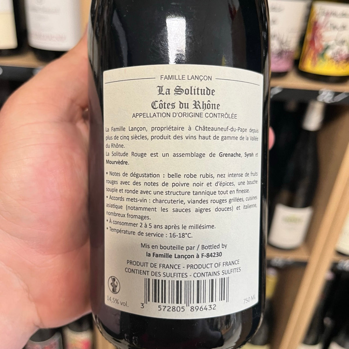 Vin rouge CDR Rouge 2022 - La Solitude, Côtes du Rhône