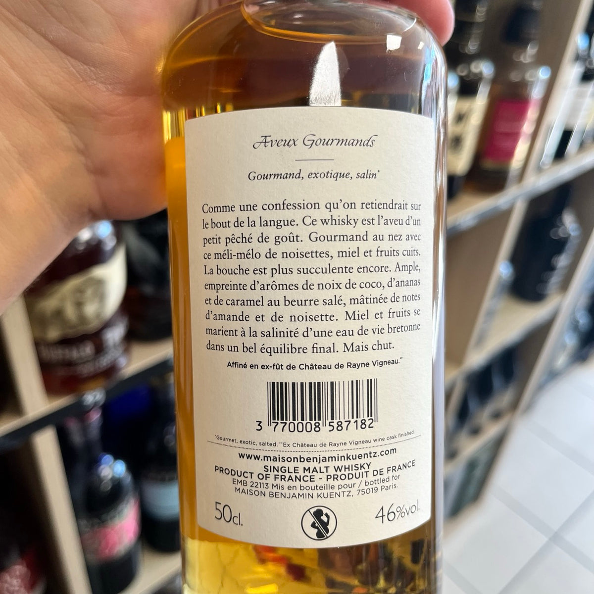 Benjamin Kuentz « Aveux Gourmands » — Single Malt Whisky Français
