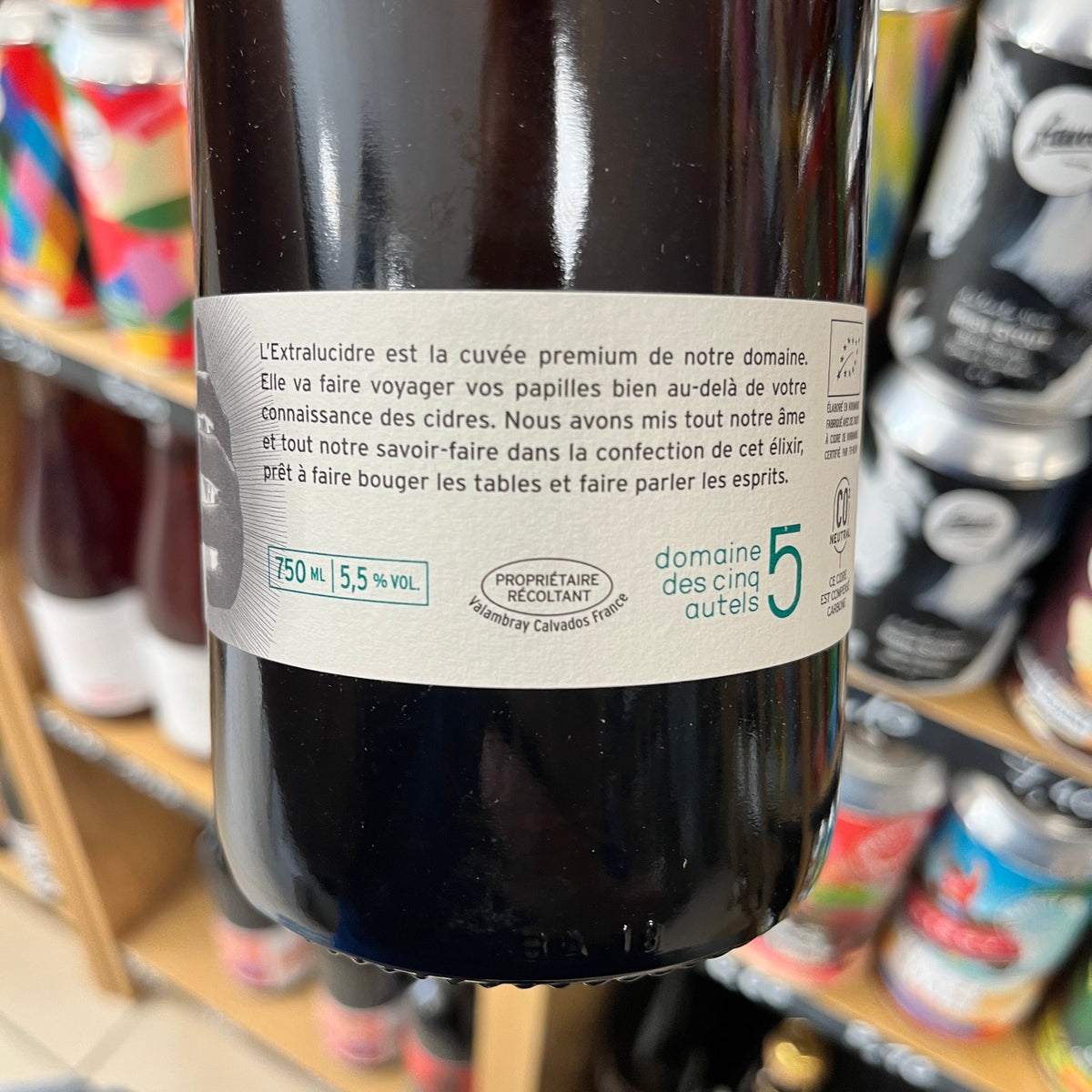 Cidre L'Extralucidre - Domaine des Cinq Autels