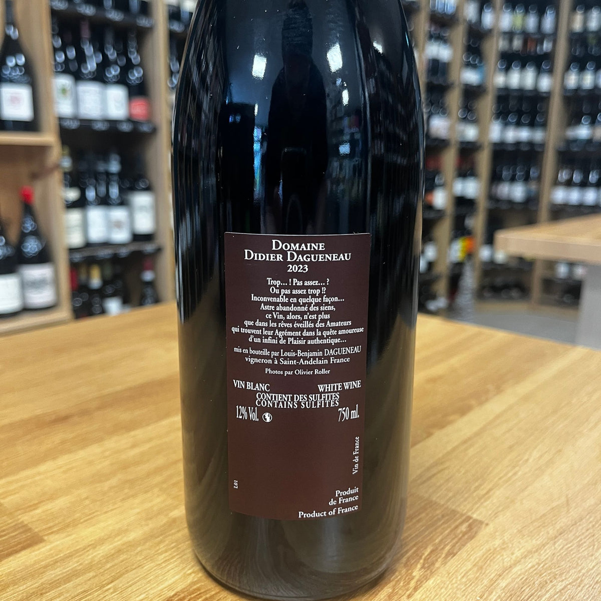 Pur Sang 2023 - Domaine Didier Dagueneau, contre-étiquette