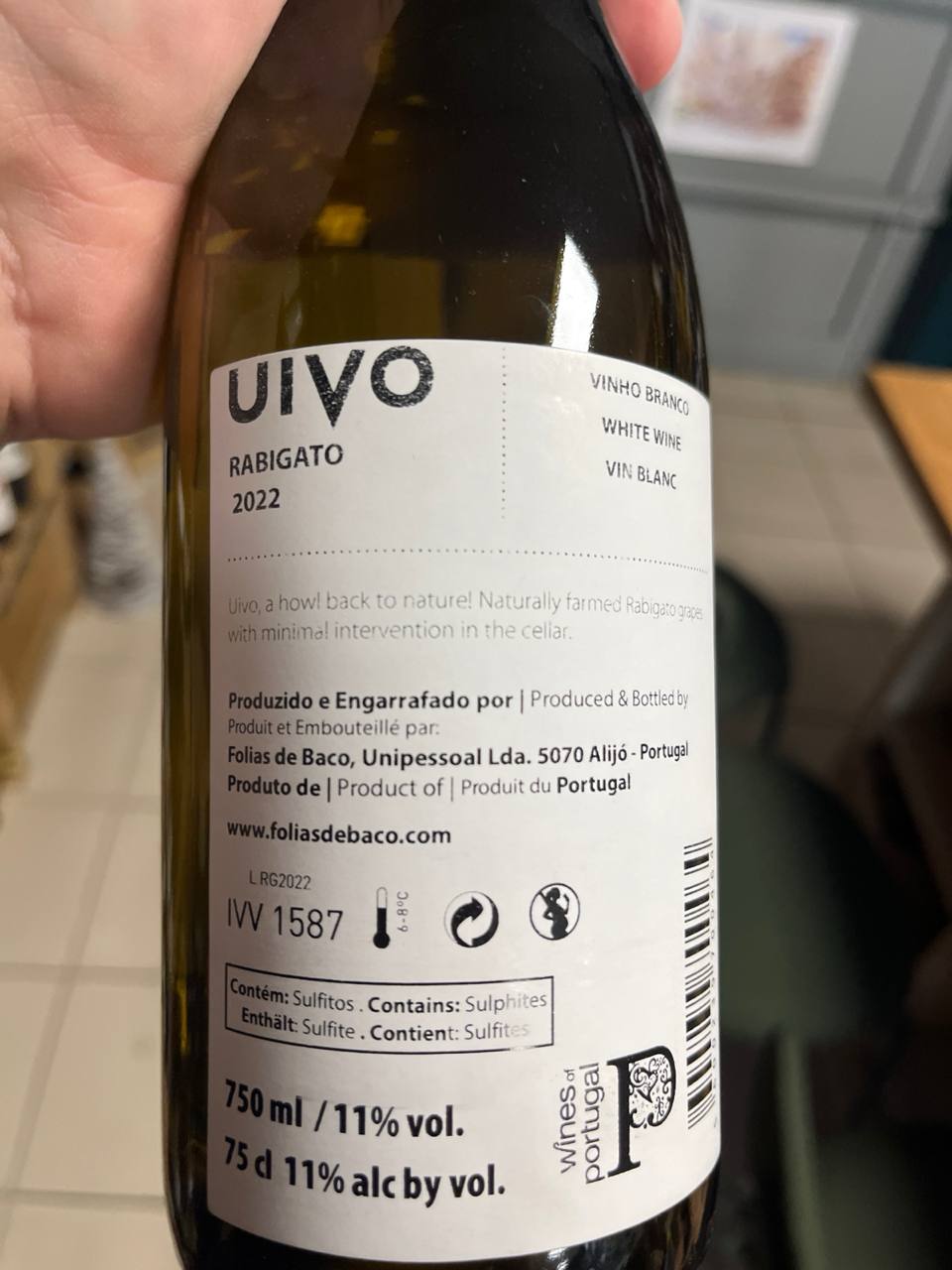 Bouteille d'Uivo Rabigato 2022 – Folias de Baco, Douro