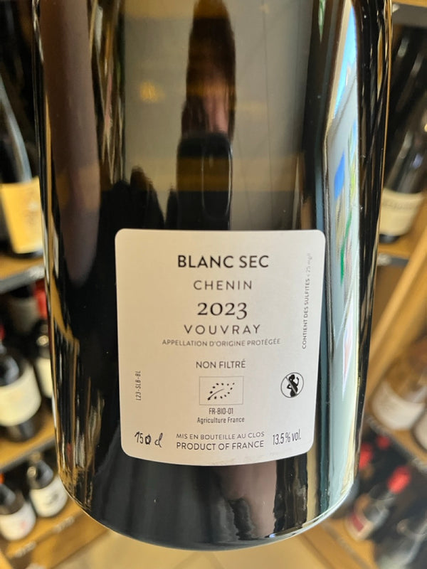 Clos de l'Épinay Non Filtré 2023 - étiquette arrière