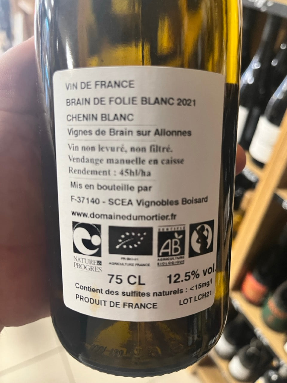 Bouteille Vin blanc AVENUE 2021, Val de Loire