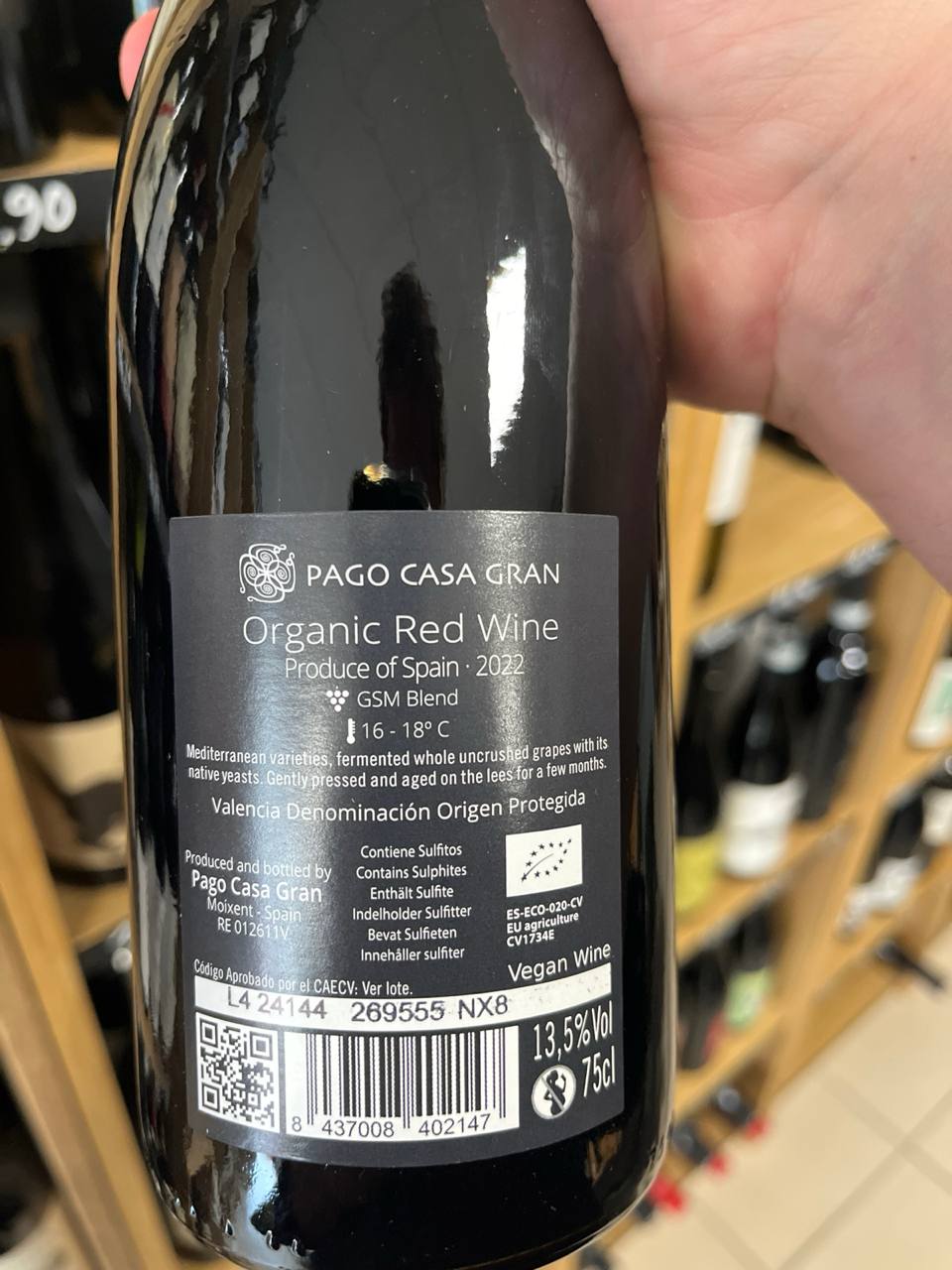 Bouteille Vin rouge Pago Casa Gran 2022, Espagne
