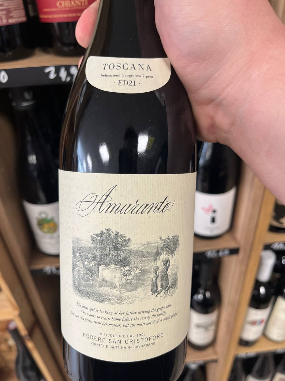Bouteille Vin rouge Podere San Cristoforo 2021, Italie