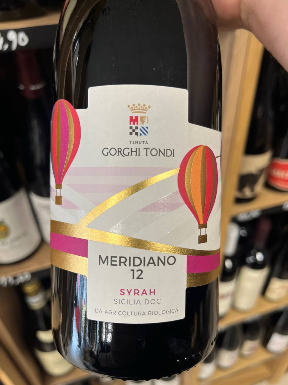 Bouteille de Meridiano 12 Syrah 2022 – Tenuta Gorghi Tondi, Sicile