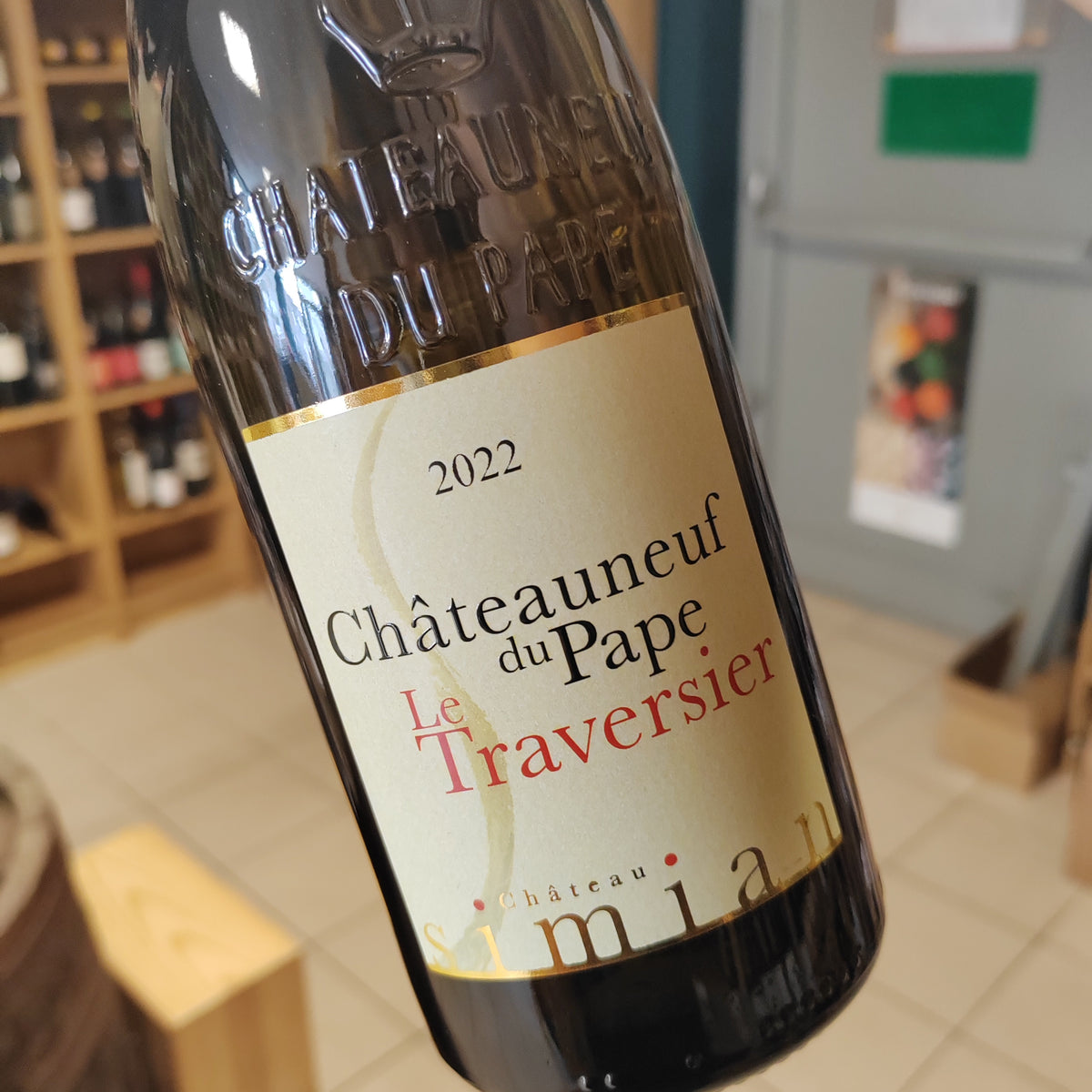 Bouteille Vin blanc LE TRAVERSIER Chateauneuf du pape blanc 2022 2022, Côtes du Rhône