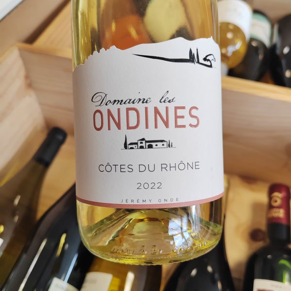 Bouteille de Côtes du Rhône blanc 2022 – Domaine Les Ondines, AOC Côtes du Rhône