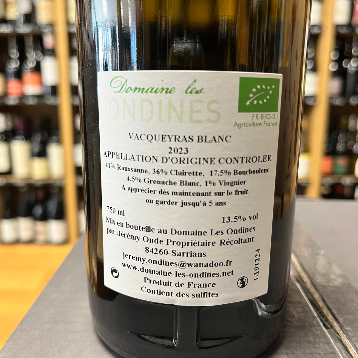 Bouteille Vin Les Ondines 2023, Côtes du Rhône — biodynamie