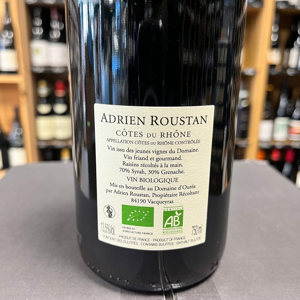 Bouteille Vin rouge Côte du Rhône 2022 2022, Côtes du Rhône — agriculture biologique