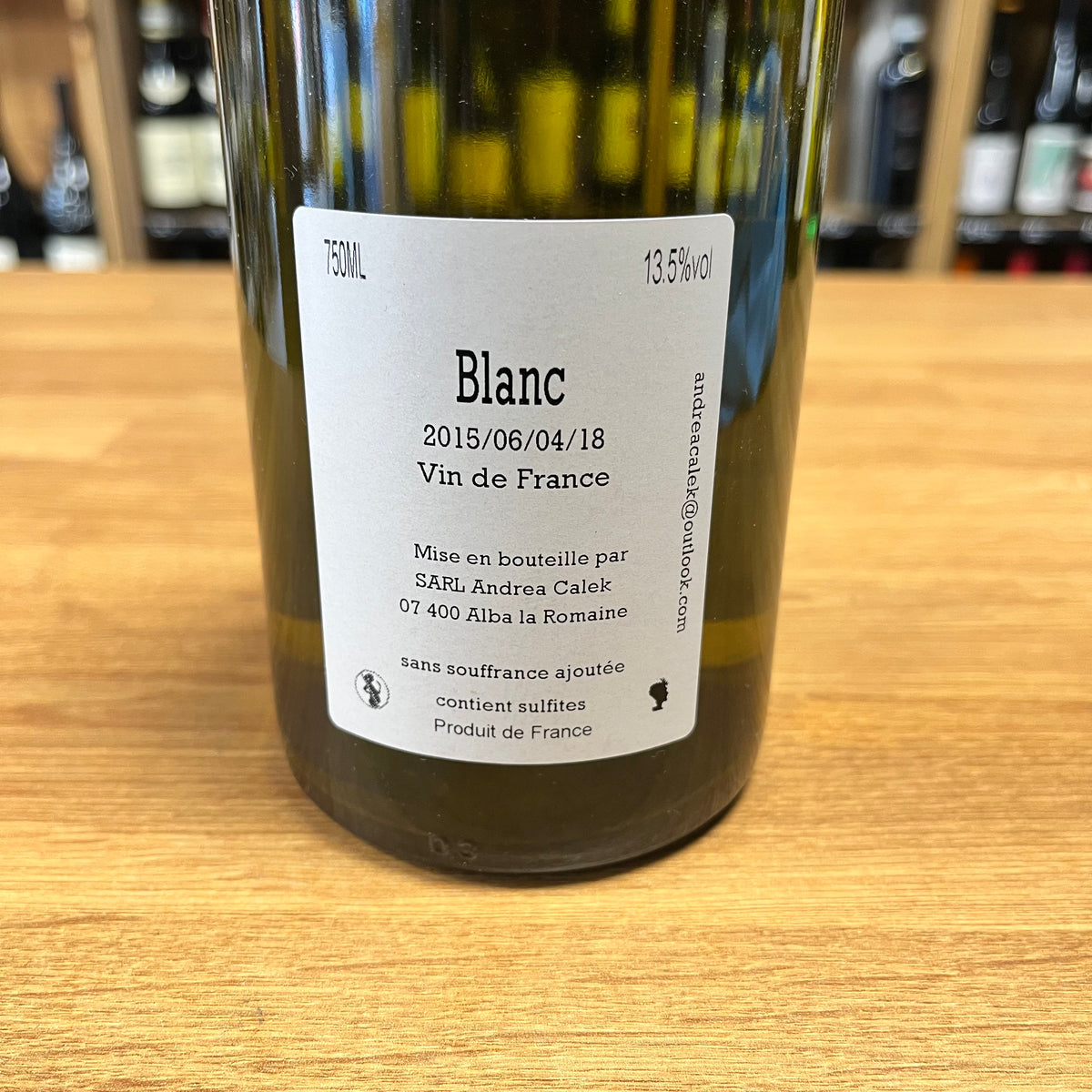 Bouteille Vin blanc Blanc 2015 2015, Côtes du Rhône — nature