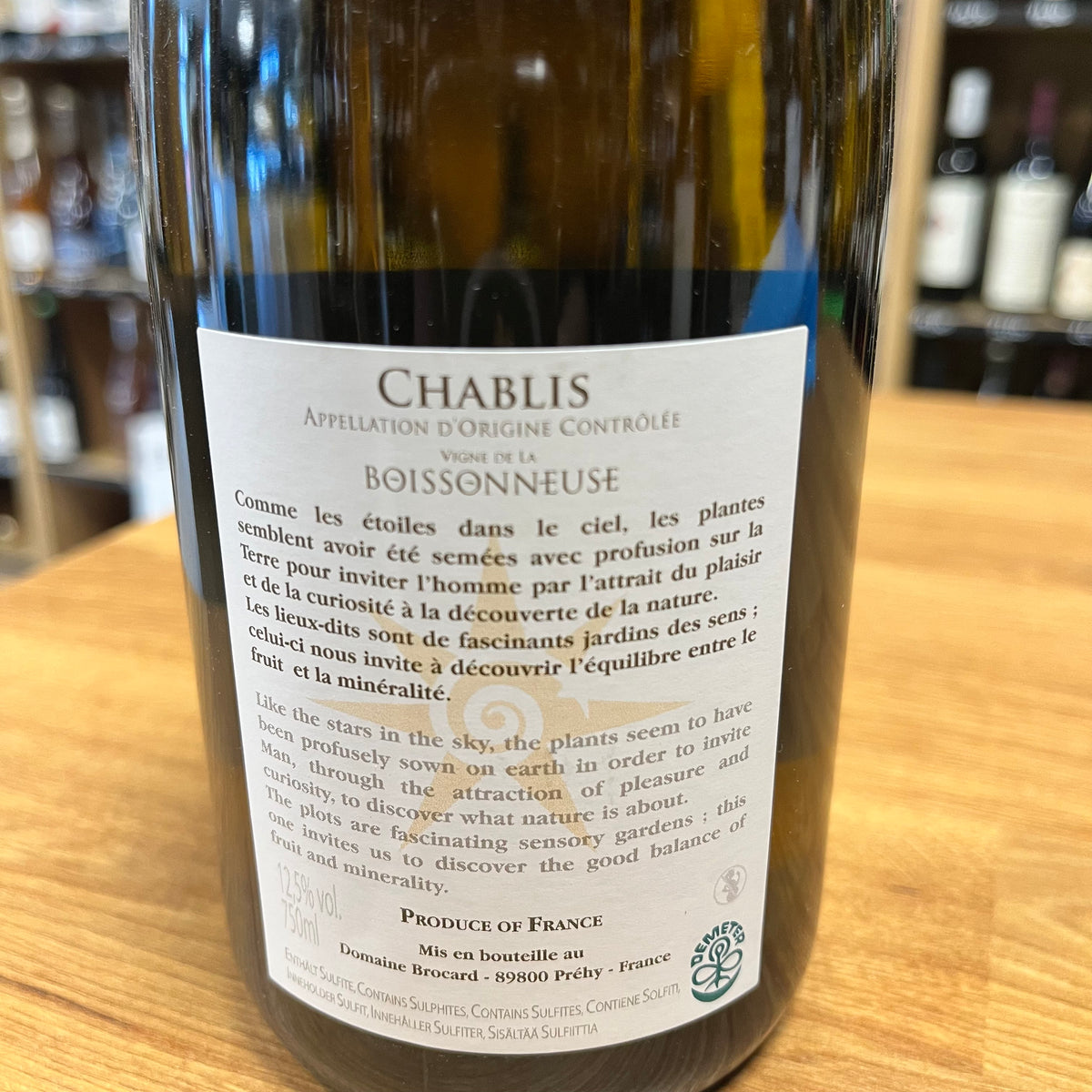 Bouteille Vin Chablis La Boissonneuse 2022, AOC Bourgogne — biodynamie