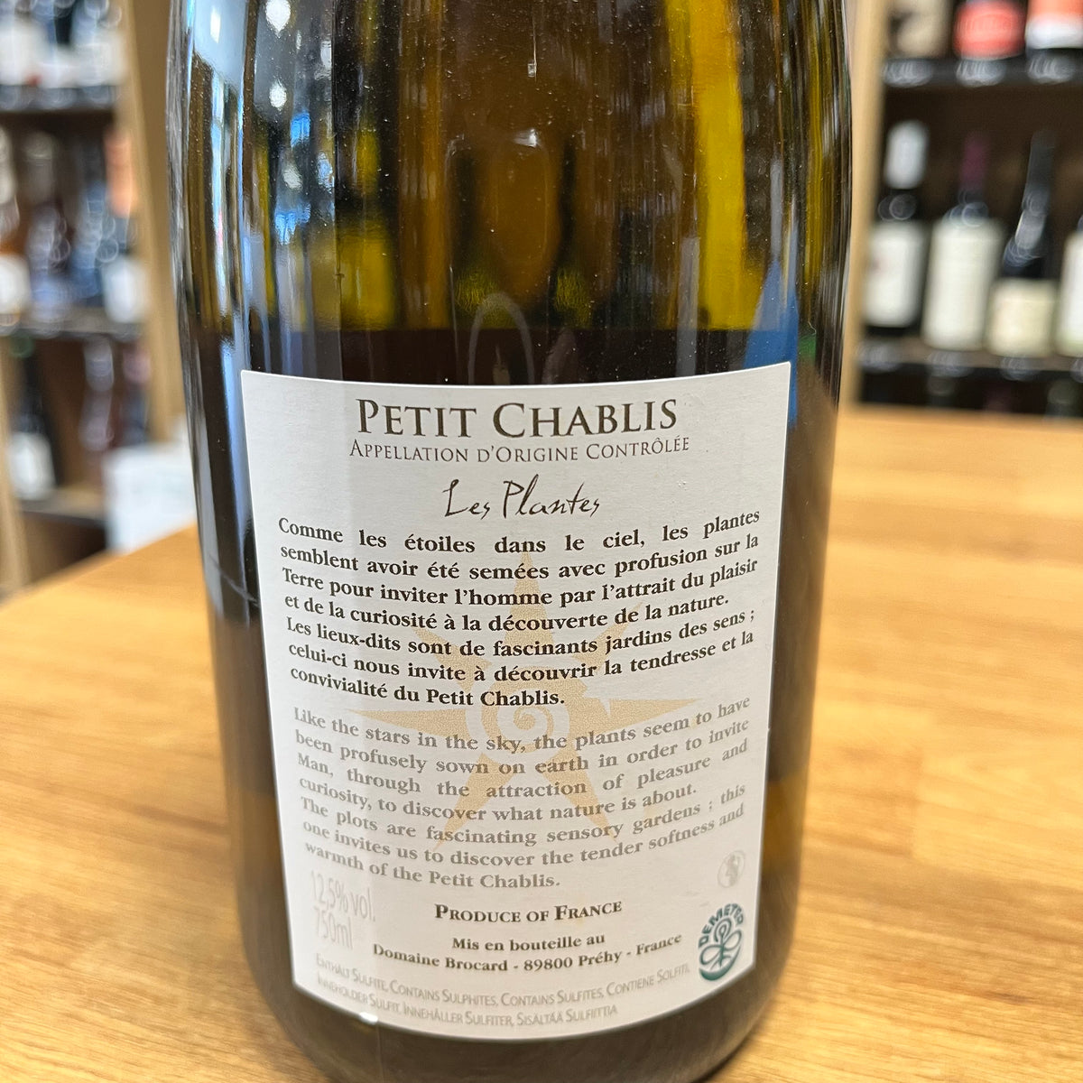 Bouteille Vin blanc Les Plantes 2021 2021, AOC Bourgogne — agriculture biologique