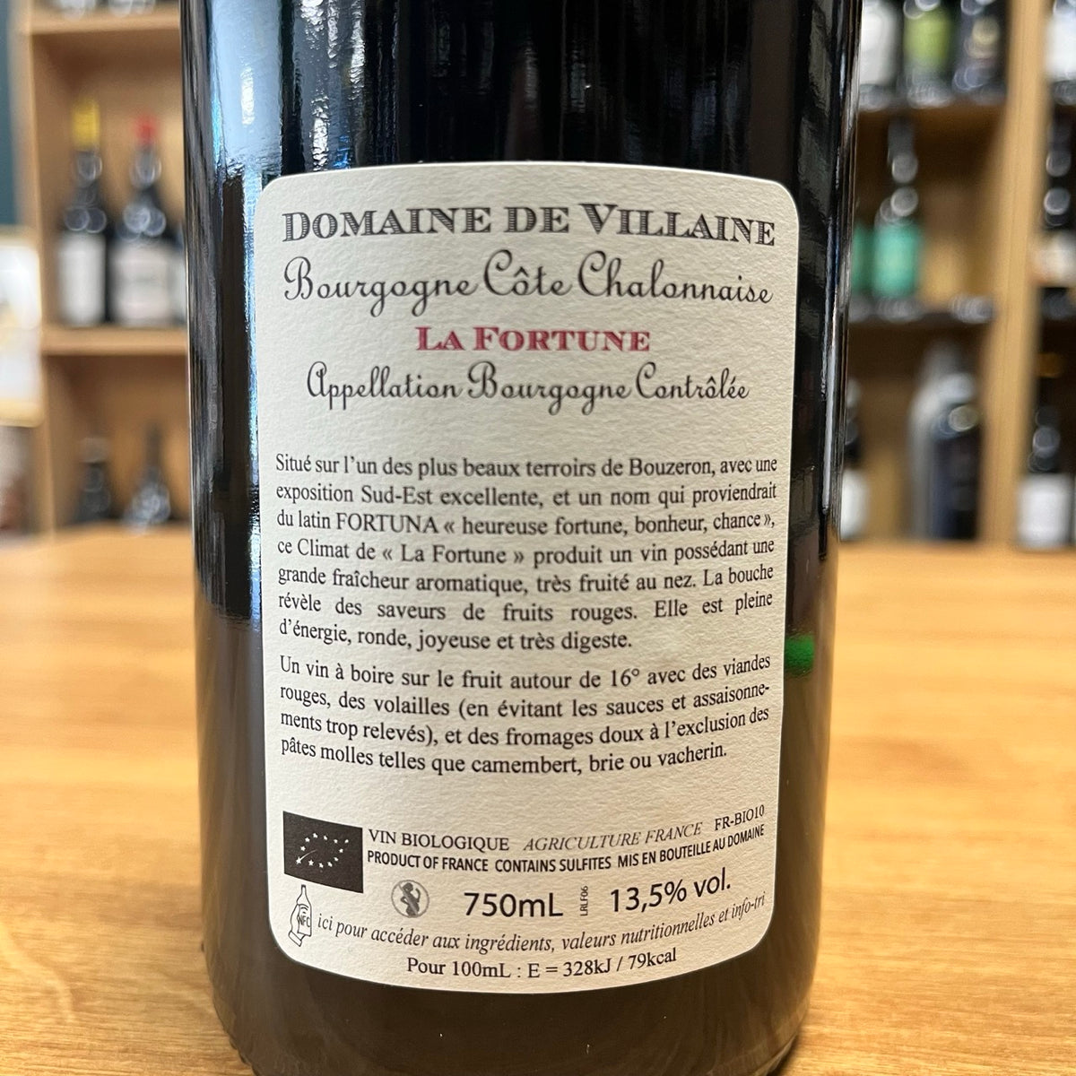 Bouteille Vin rouge Côte Chalonnaise "La Fortune", AOC Bourgogne