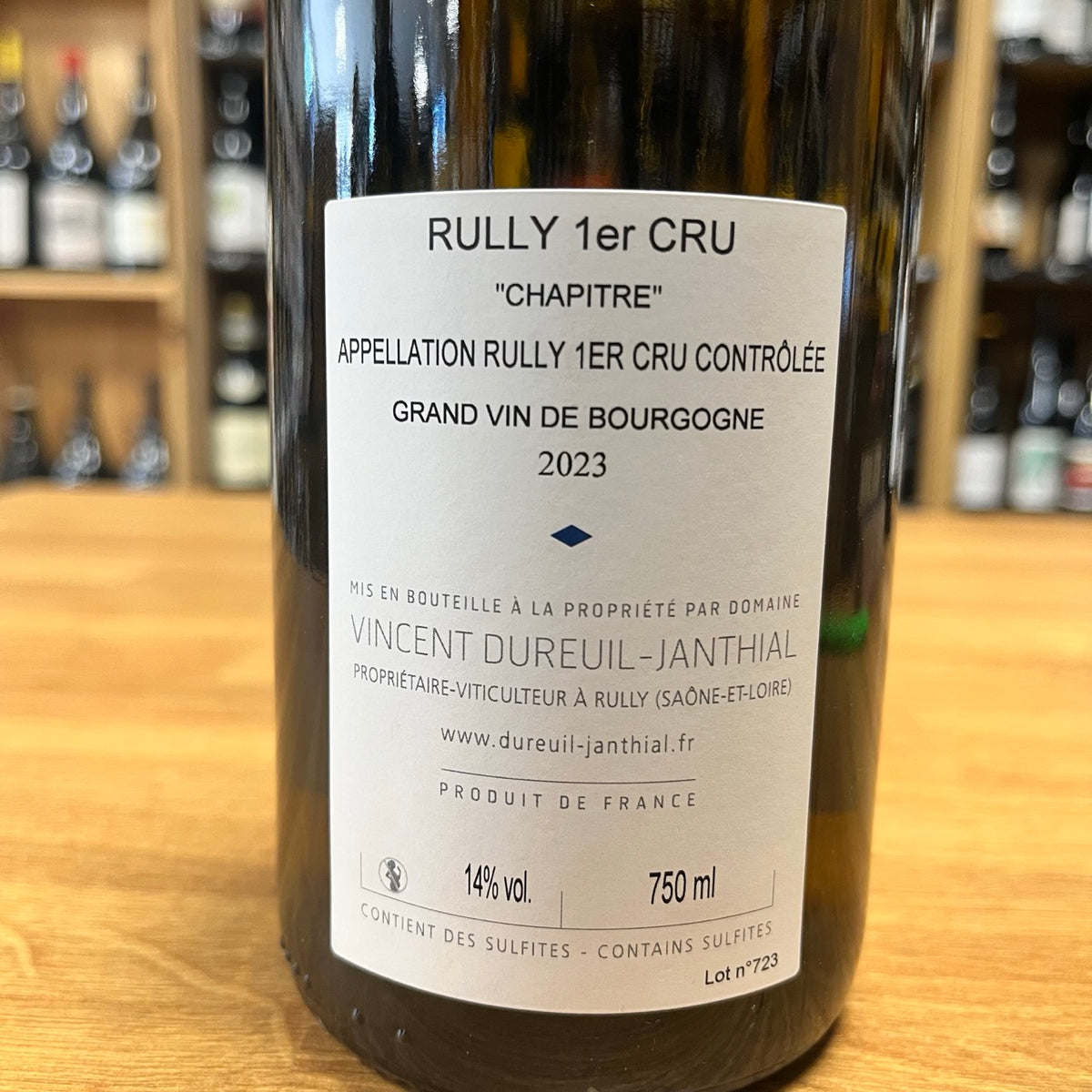 Bouteille Vin blanc Rully 1er cru Chapitre 2023, AOC Bourgogne