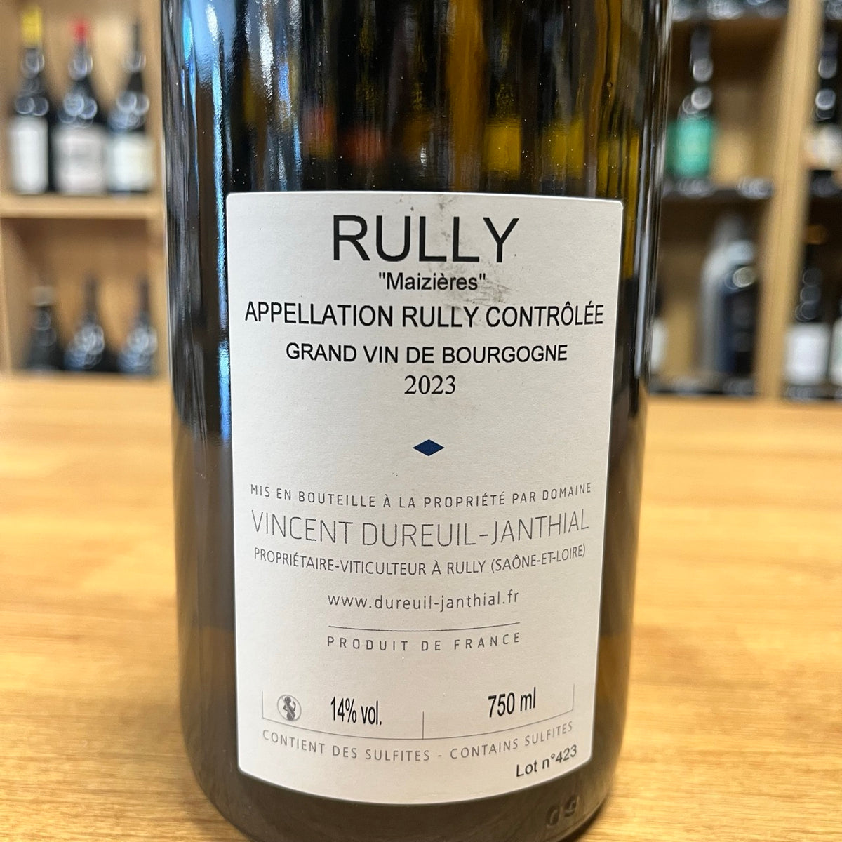 Bouteille Vin Rully Maizières Blanc 2023, AOC Bourgogne
