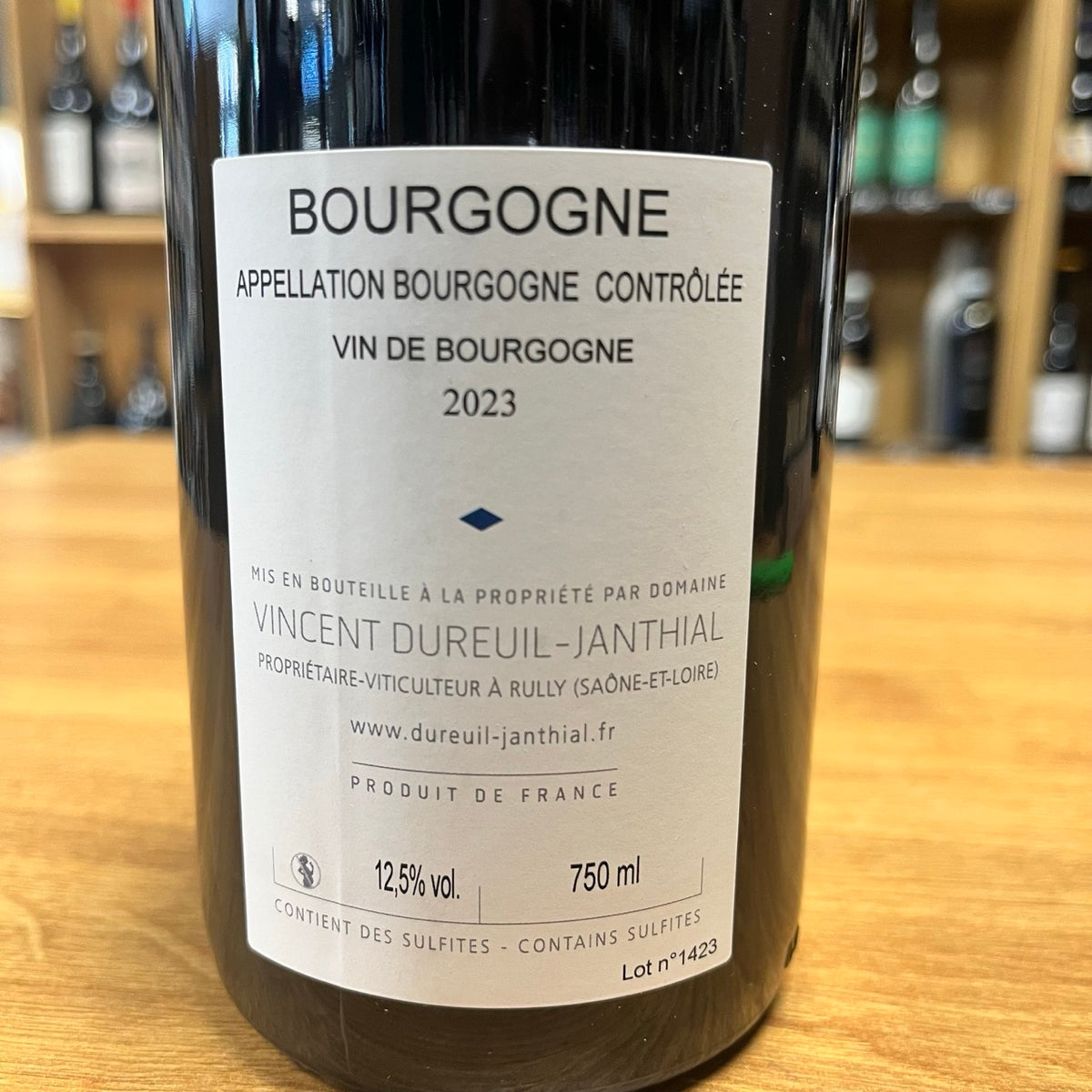 Bouteille Vin Bourgogne Rouge 1990, AOC Bourgogne