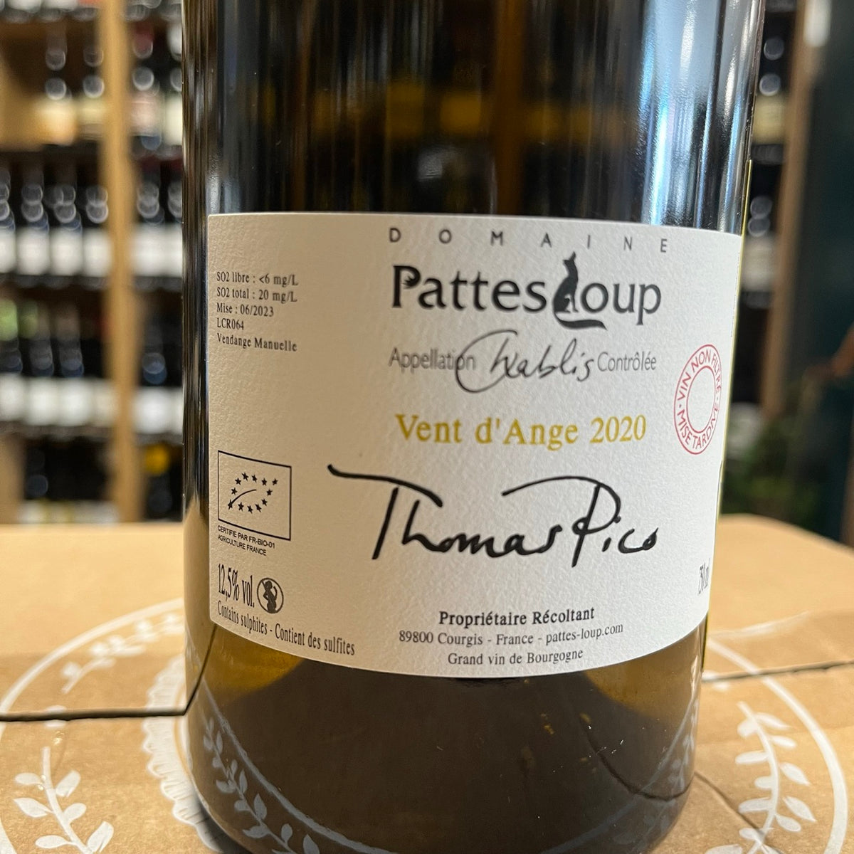 Bouteille Vin Thomas Pico (Pattes Loup) 2020, AOC Bourgogne
