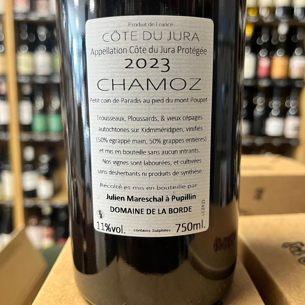 Bouteille de Côtes du Jura Chamoz 2023 – Domaine de la Borde, Jura