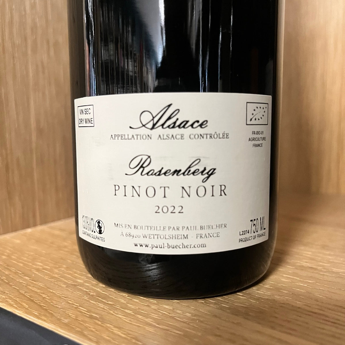 Bouteille Vin Alsace Pinot Noir Rosenberg 2022, AOC Alsace