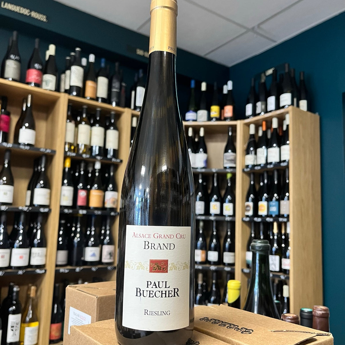 Bouteille Vin Alsace Grand Cru Brand Riesling 2019, AOC Alsace