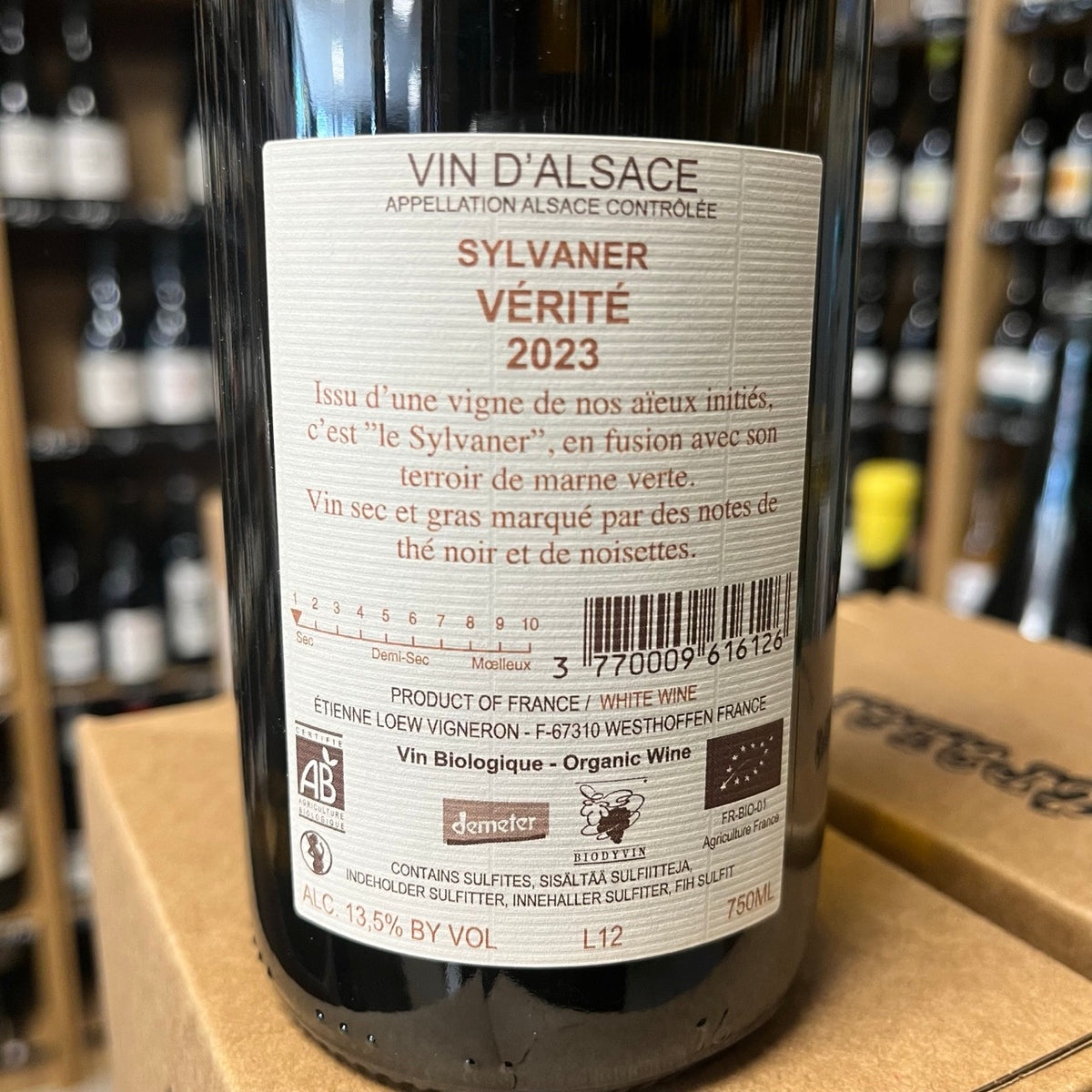 Bouteille Vin Loew 2023, AOC Alsace