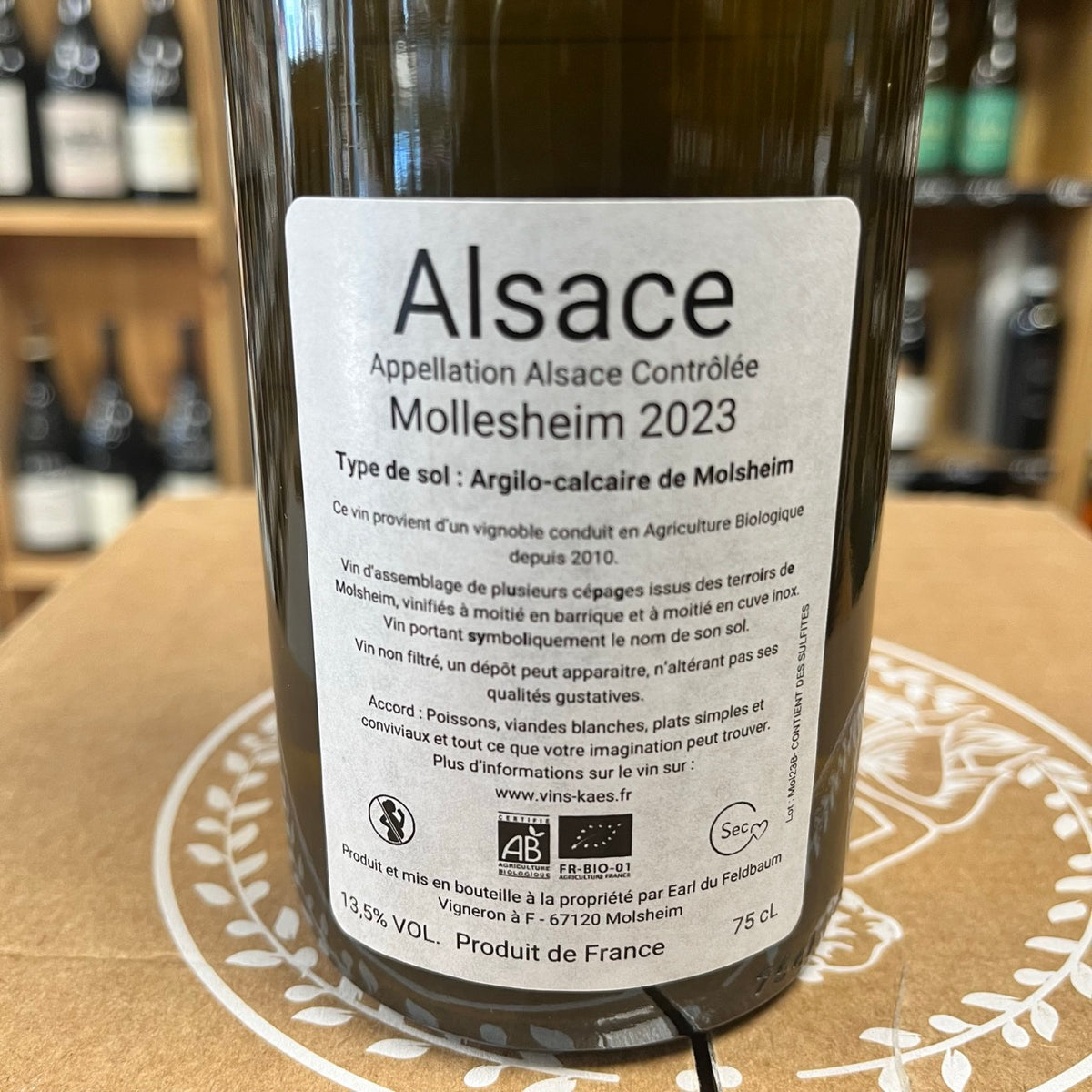 Bouteille Vin Alsace Mollesheim 2023, AOC Alsace