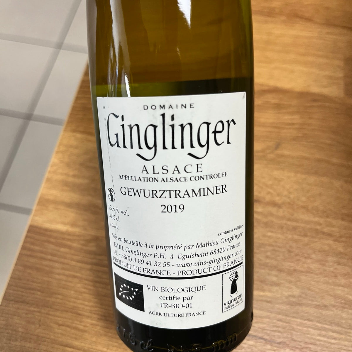 Bouteille Vin Alsace Gewurztraminer (37,5cl) 2019, AOC Alsace
