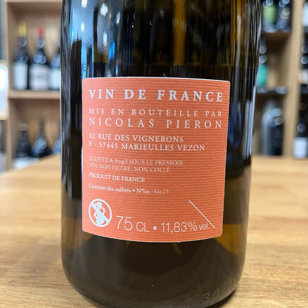 Bouteille Vin Enivrance (Nicolas Piéron), AOC Alsace