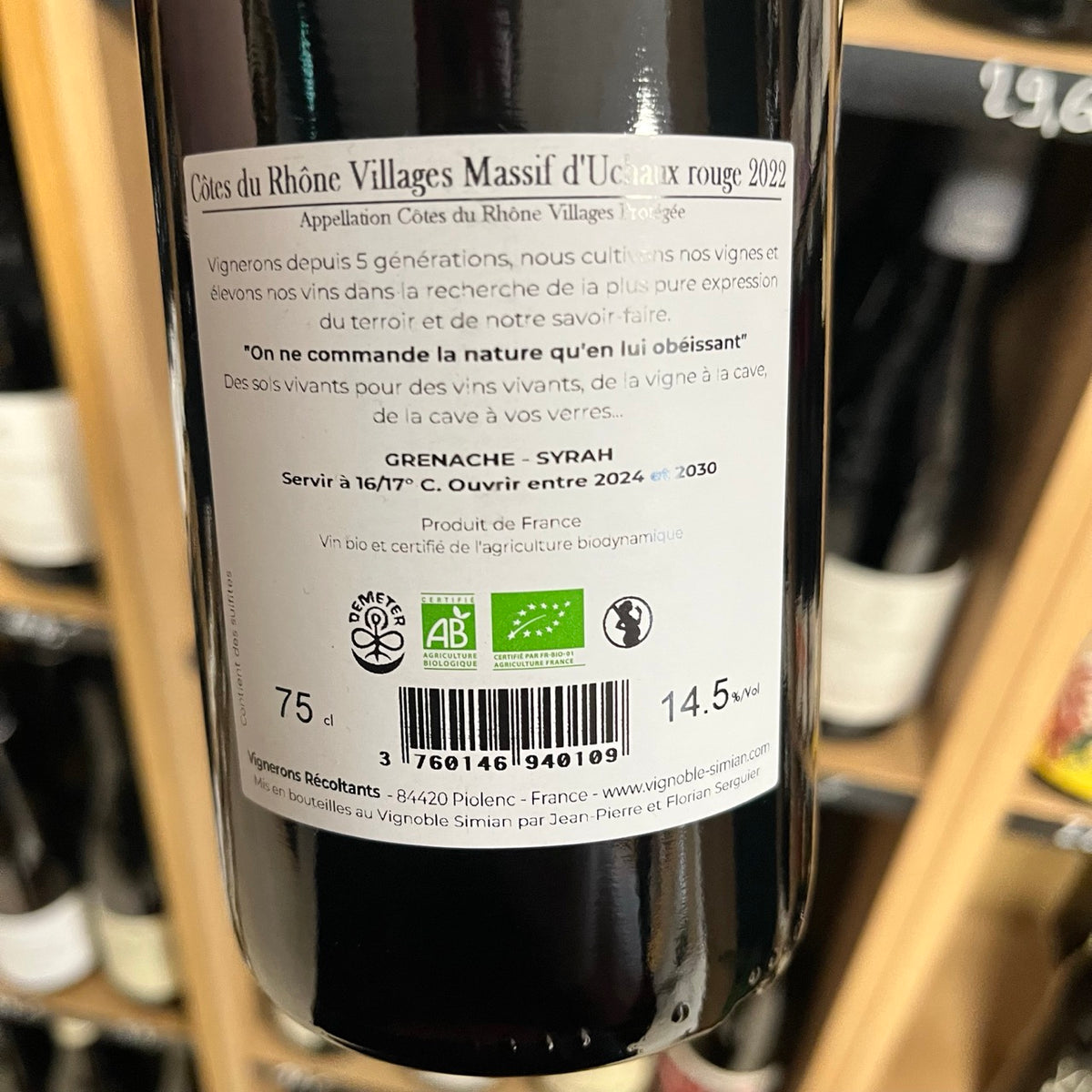 Bouteille Vin blanc La Peschera di Pacino 2021, Italie