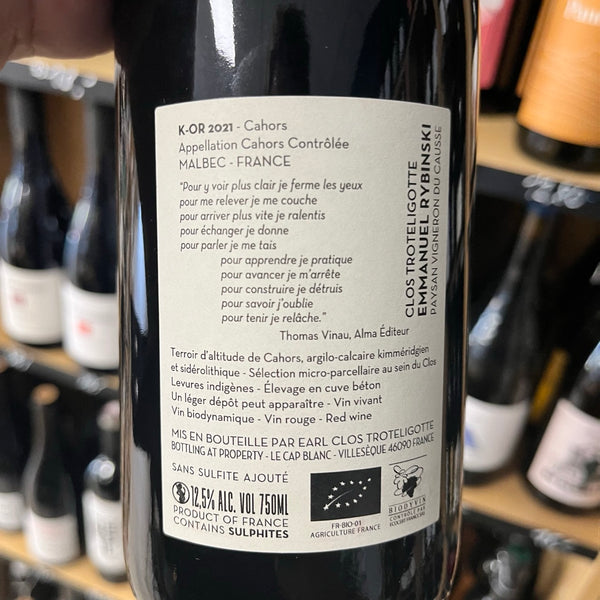 Bouteille Vin rouge Sot'Mouton rouge 2021, AOC Alsace — biodynamie