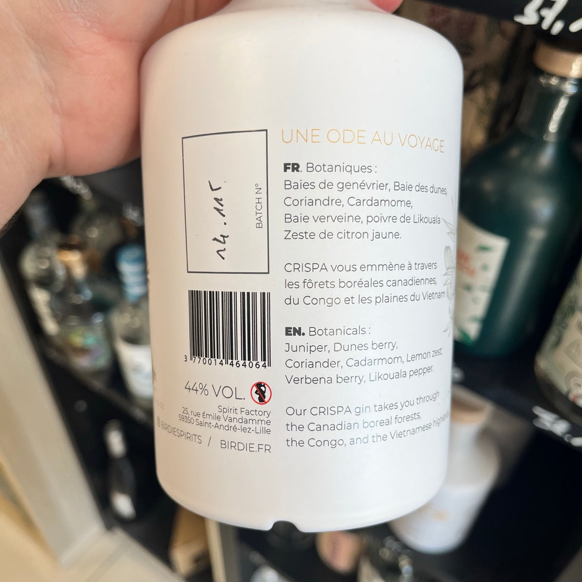 Birdie Crispa — Gin français contemporain