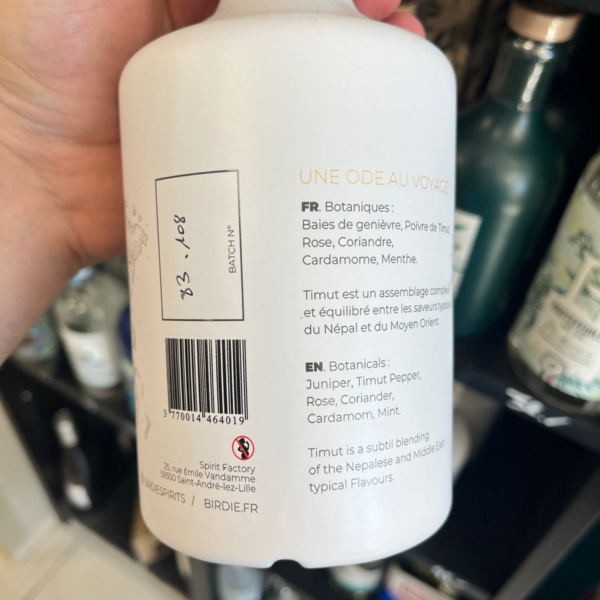 Birdie Timut — Gin français contemporain