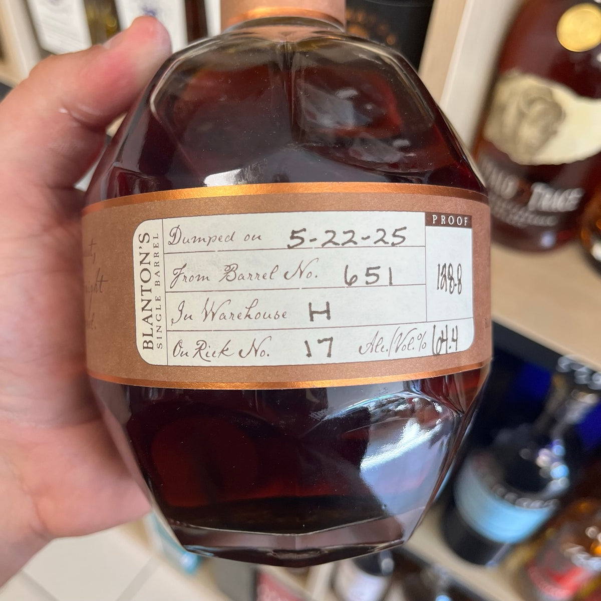 Blanton's Straight from the Barrel n°651 — Kentucky Straight Bourbon Whiskey