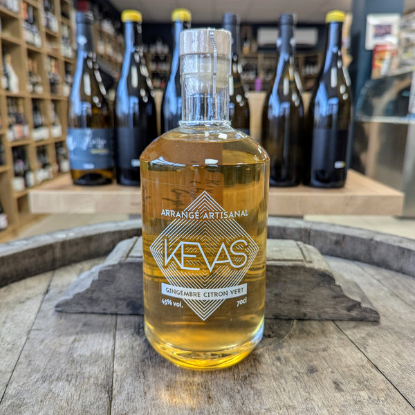 Kevas Gingembre Citron Vert, rhum arrangé artisanal
