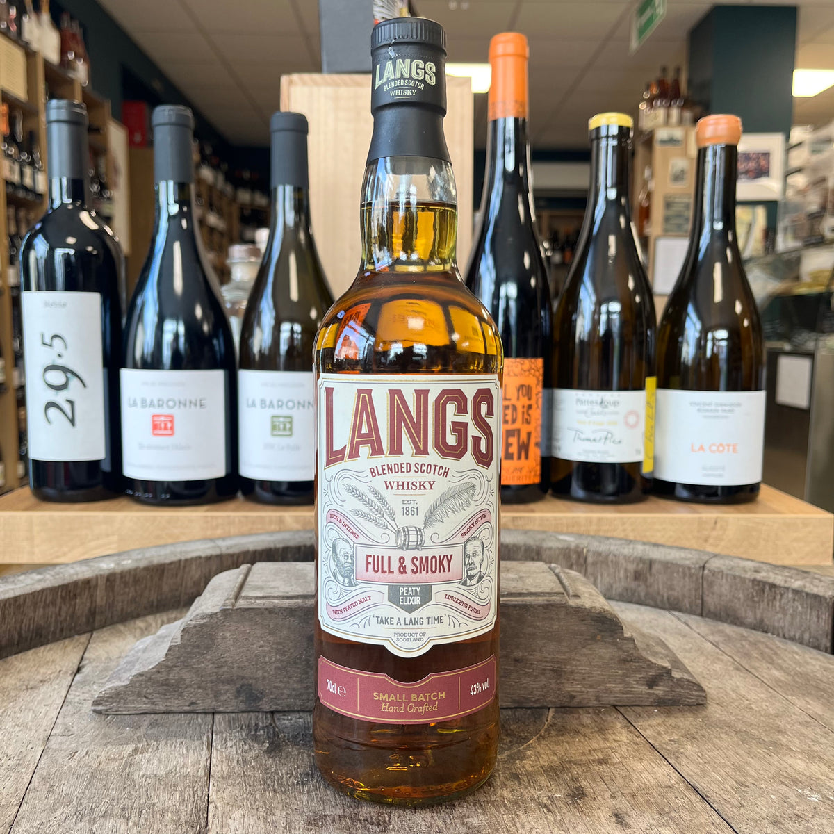 Whisky Langs Full & Smoky, blended Scotch, Écosse