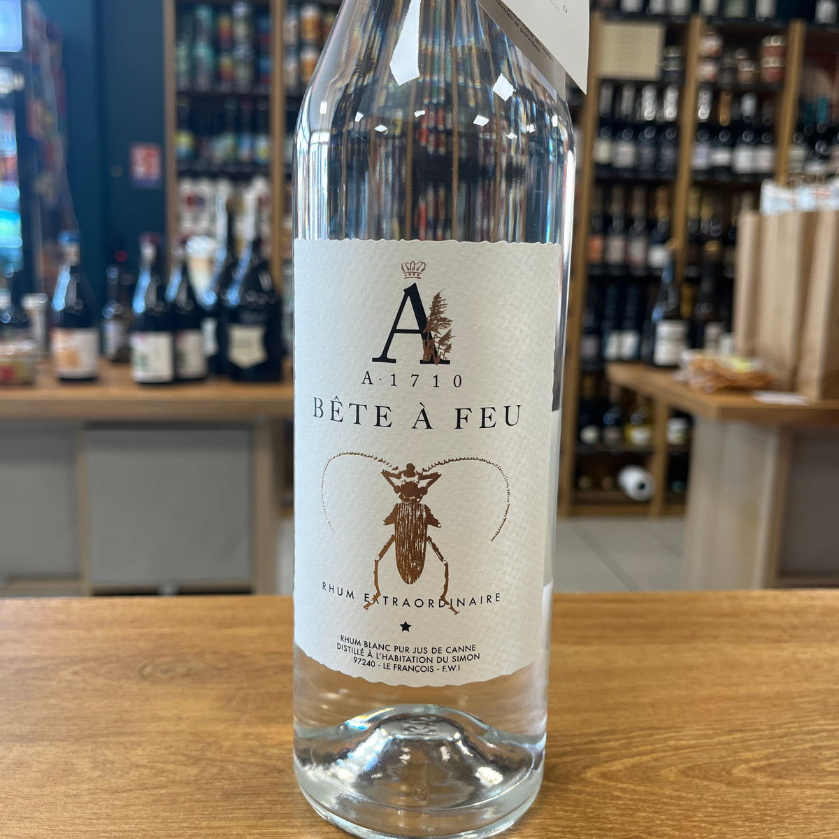 Bouteille A1710 Bête à Feu, rhum blanc agricole de Martinique