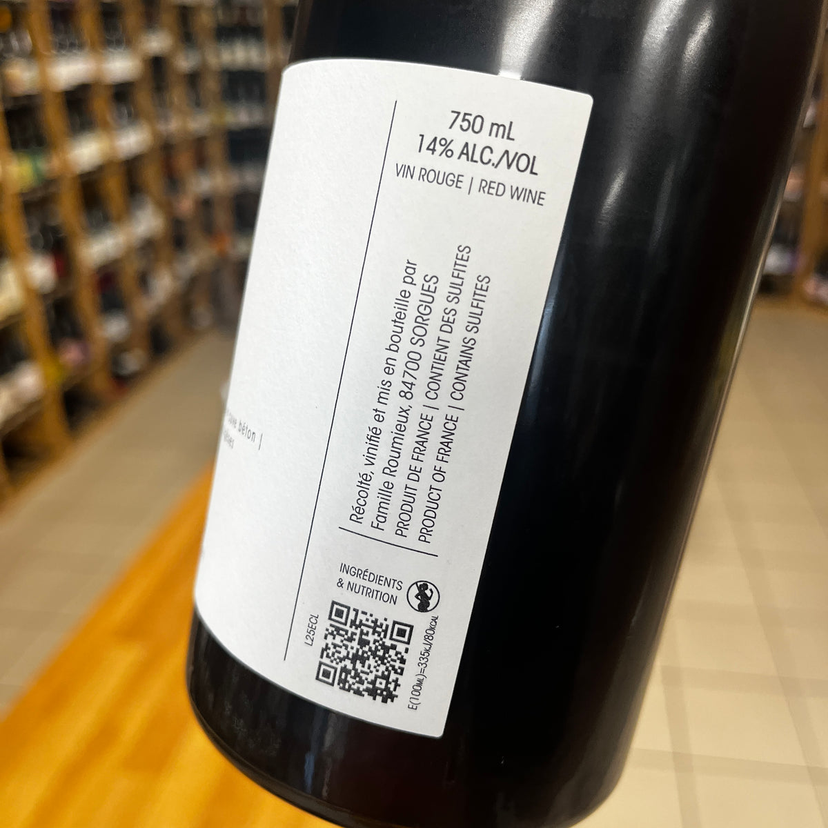 Vin rouge Éclat, Famille Roumieux, vue 2