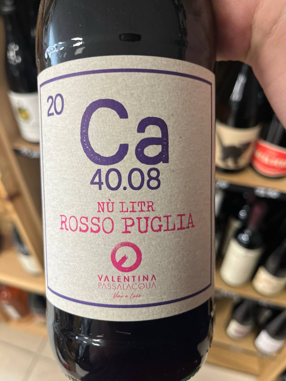 Bouteille Vin rouge Ca 40.08 Nù Litr Rosso Puglia 2020, Chablis