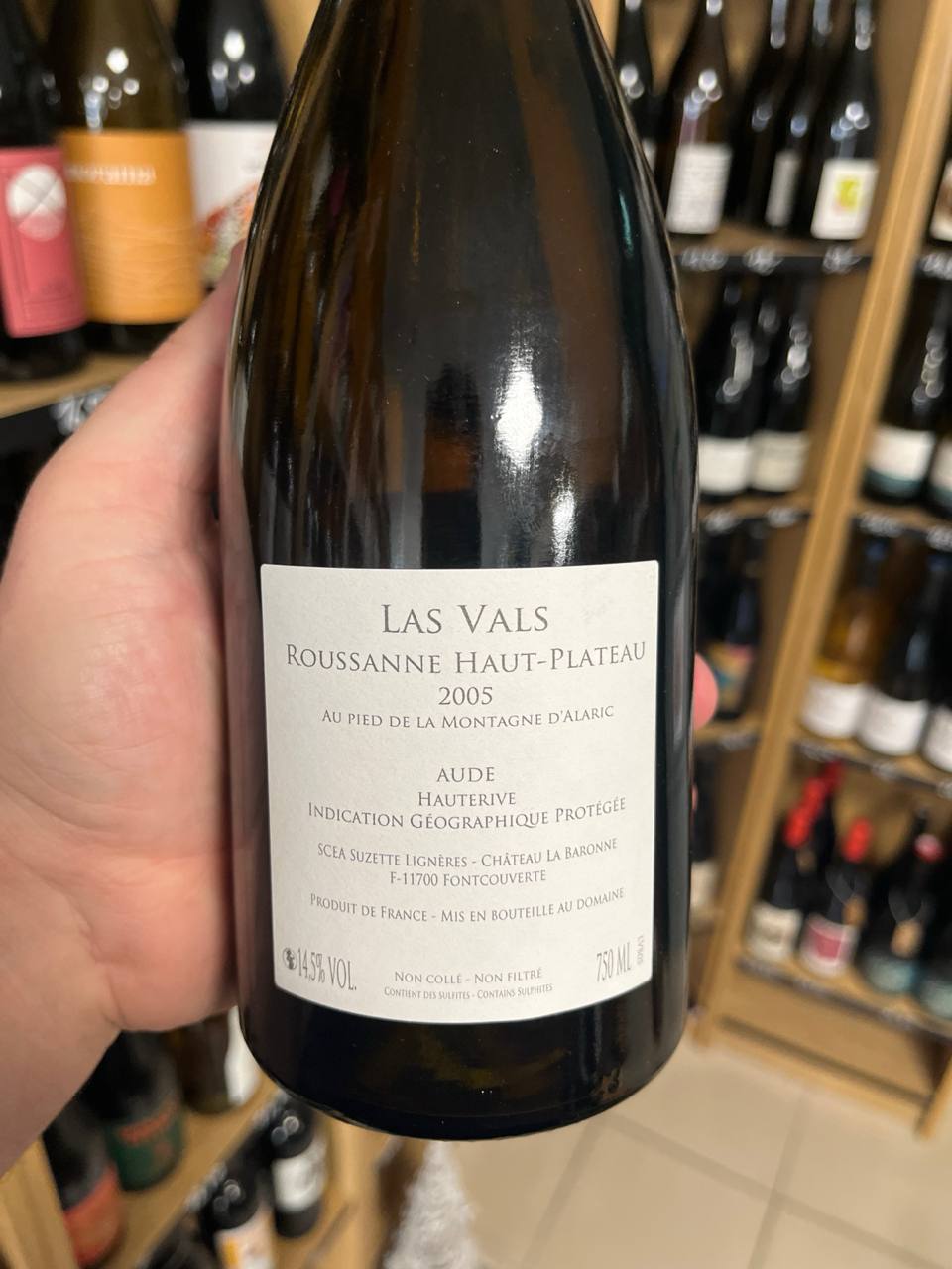 Bouteille Vin blanc Château La Baronne 2005, Languedoc